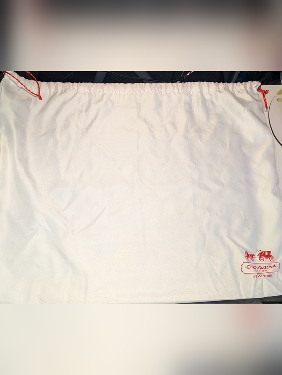 Coach Handbags - COACH Satin White Drawstring Dust Bag